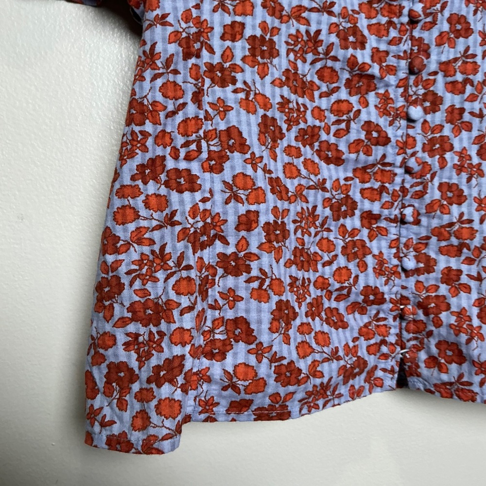 Madewell Smocked Top Womens 6 Button Front Piccola Floral NWT - Picture 3 of 6